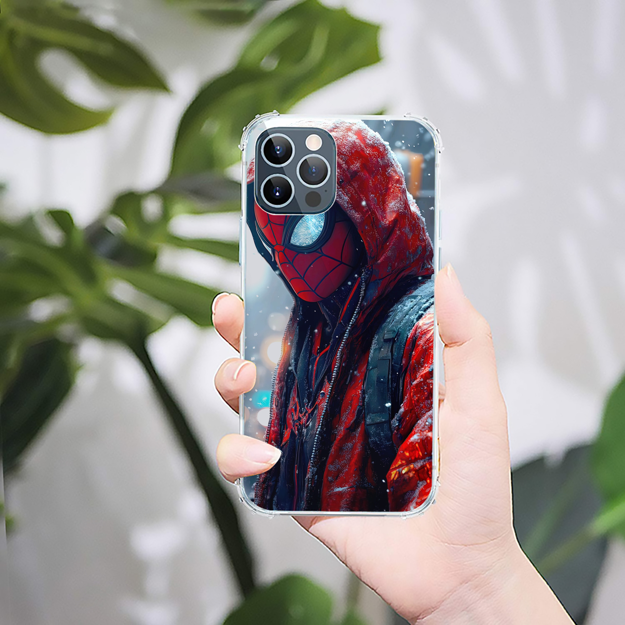 （画像用） Spider Man スパイダーマン 【iPhone 12シリーズ対応】透明スマホケース（クリアソフトケース）